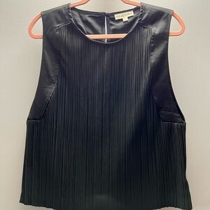Elegant Black Pleated Blouse